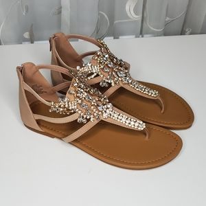 Shoedazzle Rhinestone Sandals NWOT